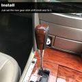 Wood Grain Car Gear Shift Knob for / Fortuner Crown Lever Shifter Stick Black. 