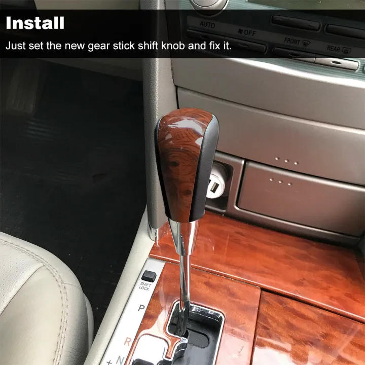 Wood%20Grain%20Car%20Gear%20Shift%20Knob%20for%20/%20Fortuner%20Crown%20Lever%20Shifter%20Stick%20Black%20-%20Image%205