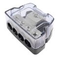 NANLIY 2X 4 Way Power Distribution Block 1 x 0/2/4 Gauge in /4 x 4/8 Gauge Out Ground Distributor Block for Car Audio Amplifier. 