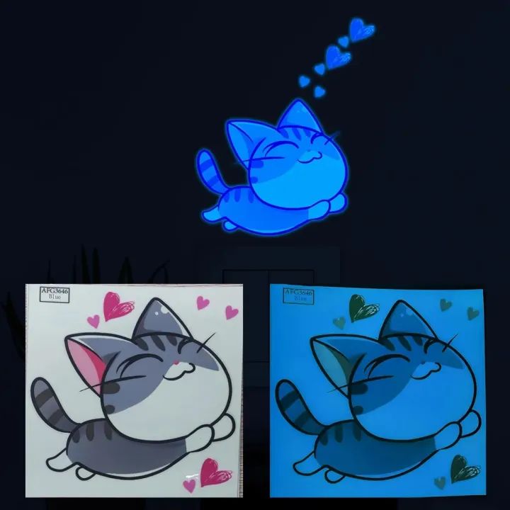 Cute%20Cat%20Luminous%20Wall%20Sticker%20For%20Living%20Room%20Girls%20Bedroom%20Modern%20Home%20Decoration%20Wall%20Glow%20in%20the%20Dark%20Light%20Switch%20Stickers%20-%20Image%204