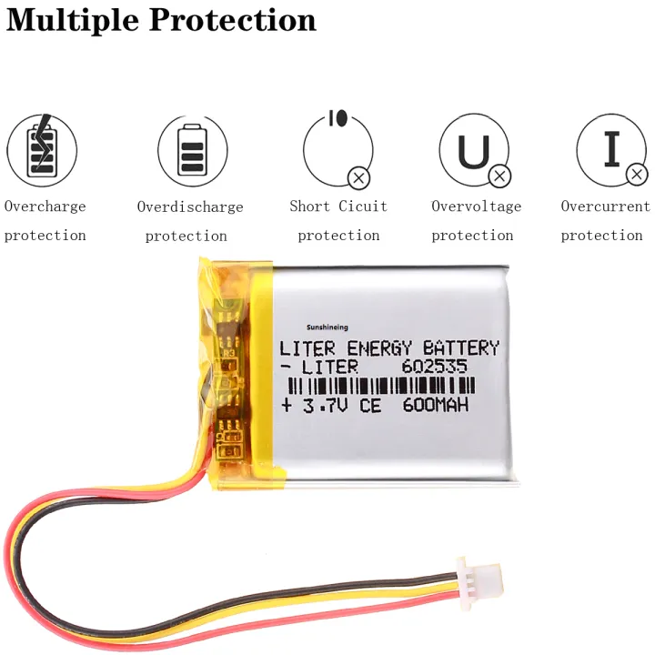 7Wh Driving Polymer 3.2535 Lithium 535 60 Lithium Polymer Core Model ...