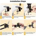 Flexible Arm Overhead Tripod for Phone Desktop Cellphone Bracket for Video Table Mobile Mount for Filming Recording. 