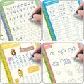 Kids Magic Writing Book Set - 4 Pack Magical Copybooks with Three-Dimensional Groove Design,Reusable Handwriting Practice Copybook，Cursive writing workbook for age 3-8. 