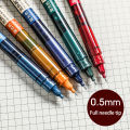 5 Pcs High Straight Liquid Gel Pen Ds-904 Quick Dry Vintage Colour Ink 10 Colors Set 0.5mm Needle Shaped Nib Handbook. 