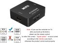 RCA to HDMI, AV to HDMI Converter,1080P Mini RCA Composite CVBS AV to HDMI Video Audio Converter Adapter Supporting PAL/NTSC for PC/ Laptop /Xbox /PS4 /TV /STB /VHS /VCR /Blue-Ray. 