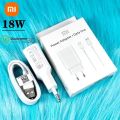 xiaomi fast charger 18W qc3.0 power dapter USB 100cm USB 3.1 Type C cable for Redmi note 7 8 9 9s MI 9 SE 8 6 mix 2 2S 3. 