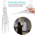 8-in-1 Multi-port Support Circle Clothes Hanger Saves Space Foldable Telescopic Magic Clothes Hanger No-Slip Laundry Rack. 