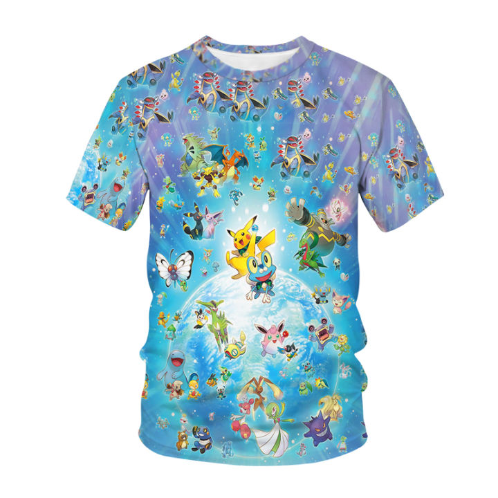 Pokemon%20Pikachu%20Charizard%203D%20Summer%20Fashion%20Cartoon%20T-shirt%20Anime%20Pok%C3%A9mon%20Hip-Hop%20Casual%20Children%20Short%20Sleeves%20Boys%20And%20Girls%20-%20Image%206