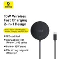 Baseus Simple Mini4 Magnetic Fast Charger with Charging Stand 15W. 