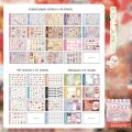 72Pcs Korean Style Cute Cartoon Patterns Sticker Book DIY Craft Handmade Scrapbook Stickers Sweet Various Styles Notebook Journal Decor Collage. 