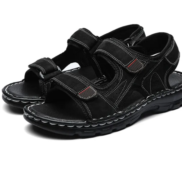 IELGY Men's Fashion Casual Open Toe Breathable Beach Velcro Sandals