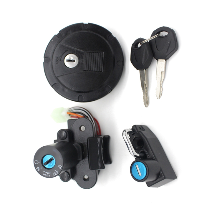 Motorcycle Ignition Key Switch Fuel Gas Cap Seat Lock Kit Accessories for Kawasaki KLX KL 250 KMX125 KMX250 KLR250 KLR650 KLX250