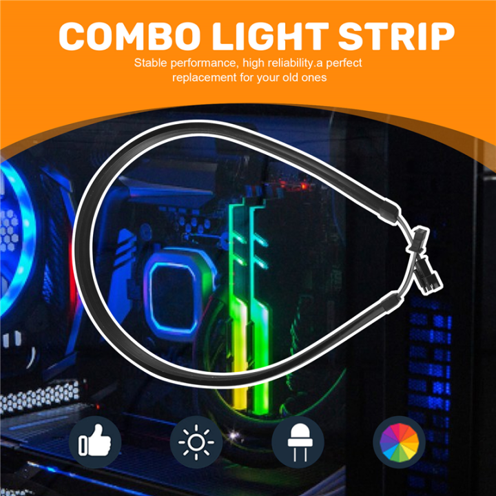 LKPCIGCXM%20M5%20Light%20Strip%20ARGB%20Neon%20Computer%20Case%20Decoration%20Led%20Strip%205V%203PIN%20Light%20Header%20AURA%20550mm%20-%20Image%203