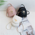 Rhombus Student Double-layer Backpack Women Fashion Swan Tassel Pendant Mini Backpack. 