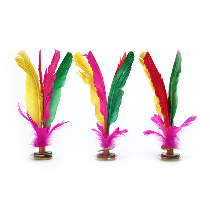 jianzi 23cm sack foot sports game kick feather kicking shuttlecocks 
New Feather Chinese Jianzi Foot Sports Game Kicking Shuttlecock 23cm
Chinese Traditional Sports Jianzi Toy Play Exercise Leg Muscle Strength and Body Flexibility Sport Kick Shuttlecock