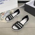 Women's Flat Sandals2023Summer New Jelly Shoes Soft Soled Flats Beach Slippers Slip-on Lofter Sandals. 