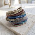Uni Handmade Woven Bracelet Wholesale Colombia Cloth Braided Bracelets for Women Men Bohemian Hippie Friendship Jewelry. 