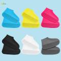 Waterproof Silicone Shoe Covers for Rain Travel Rubber Rain Shoe Covers Yellow M. 