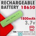 18650 Rechargeable Battery 3.7V 1000mA to 1800mA for Power bank case and Arduino UNO. 