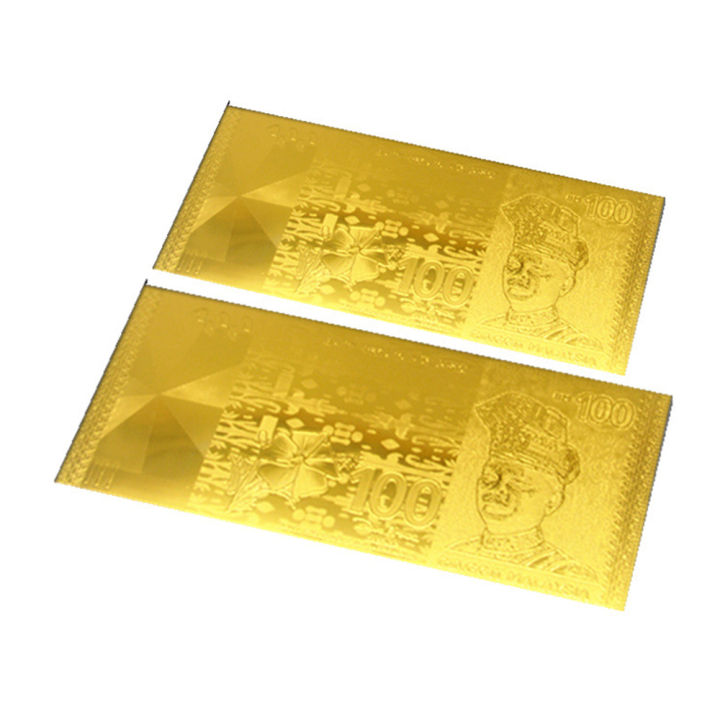 Malaysian%20Ringgit%20Banknote%2024k%20Gold%20Foil%20Paper%20Commemorative%20Banknotes%20Collection%20MYR%20100%20-%20Image%202