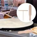 4 Piece Spatula Set Wooden T Sticks for Spreading Pancake Batter Wood Color Kitchen Tool Utensils for Uniform Crepe Maker. 