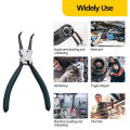 Snap Ring Circlip Plier Set, 4pcs 7" Internal/External Straight/Bent Jaw, Heavy Duty Precision Spring Loaded Pliers for Ring Remover Retaining and Remove Hoses, Gaskets etc. 