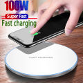 100W Wireless Charger For iPhone 14 13 12 11 Pro XS Max 8 X XR Induction Fast Wireless Charging Pad For Samsung Xiaomi Huawei. 