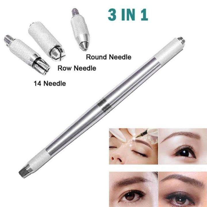 3 In 1 3D Eyebrow Tattoo Pen Machine Professional Tebori Microblading ...