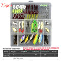 bellylady 75pcs/94pcs/122pcs/142pcs Fishing Lures Set Spoon Hooks nnow Pilers Hard Lure Kit In Box Fishing ear Accessories. 