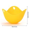 Silicone Egg Poacher Silicone Cup Egg Poaching Pan Poached Egg Maker Microwave Stovetop Egg Cooker With Ring Stander Egg Steamer-Blue. 