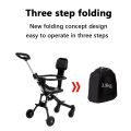 Baby Stroller Professional Foldable 4 Wheels Ergonomic Adjustable Infant Carriage for 1 to 6 Years Old, Portable Folding Lightweight Baby Stroller Compact Stroller Airplane Travel (Type-B Black) | INeedz CCS ST795. 
