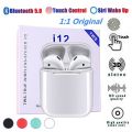 i12 TWS Pods Inpods12  White/Blue/Black - With Mic -Waterproof Portable Earbuds Full Set with Box For IOS,Android and All Mobiles -Features I7s,i11,i12,i15,i18, airdots. 