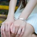 【ZOSR】fashion Double fish lotusn woman kpop star Fine 999 Sterling Silver adjustable bracelet Bangles gift SZ17. 