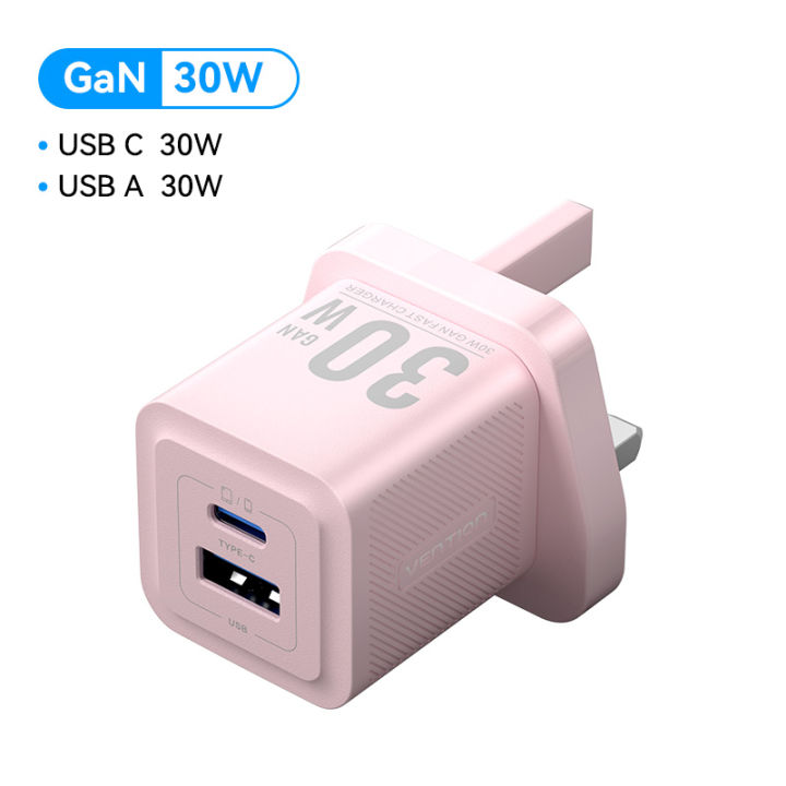 Vention%2030W%20GaN%20Charger%20USB%20C%20Charger%20for%20iPhone%2017%2016%2015%2014%2013%20Pro%20max%20Samsung%20iPad%20PD%2030W%20Fast%20Charging%20UK%20Plug%20USB%20A%20Type%20C%20%20Wall%20Charger%20Adapter%20-%20Image%2010