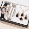 Fashionable Women's Wristwatch Bracelet - New 5pcs Set Rhinestone Watches Luxury Women Square Dial Simple Wrist Watches. 