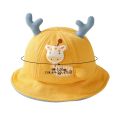 Cute Cartoon Baby Bucket Caps for Boys Girls Solid Color Infant Fisherman Hats Spring Summer Toddler Kids Sun Hat 10-24M. 