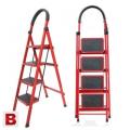 4 Steps ladder (RED) big steps with Safety clip lock. 