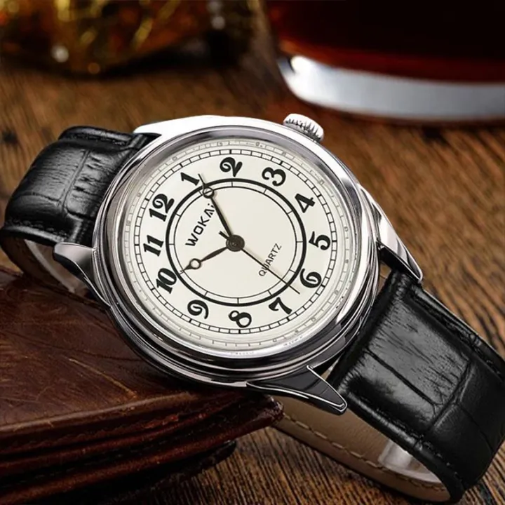 Wokai%20Men's%20Watch%20Quartz%20Movement%20Classic%20Simple%20Large%20Dial%20Casual%20Stylish%20Wristwatch%20-%20Image%202