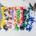 Tie Dye Socks Fashion Tie Dye Socks For Men And Women Cotton Colorful Hip Hop Skateboard Funny Happy Soft Girls Socks. 