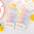 Twin pen highlighter set of 6 (Double Side Highlighter Pen). 