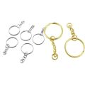10-200Pcs/Lot 25mm Key Ring Key Chain Gold Color Rhodium Round Split Keychain Keyrings for DIY Jewelry Making Findings Accessories. 