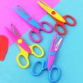 6Pc Paper Cut Wave Edge Craft Scissors Set DIY Album Tools Manual Safe Child Scissors. 