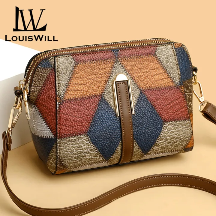 LouisWill%20Women's%20Bag%20Shoulder%20Bag%20Cross-body%20Bag%20Messenger%20Bag%20Bohemian%20Style%20Bag%20Splicing%20Contrast%20Colors%20Design%20Large%20Capacity%20Adjustable%20Shoulder%20Straps%20Dual%20Zipper%20Design%20-%20Image%202