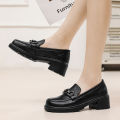 【FOOT SOFA】High Quality Soft Loafers Korean Trendy Leather Women Mary Jane Shoes Girls School Lolita Shoes College Round Toe Loafers for Women Flats. 