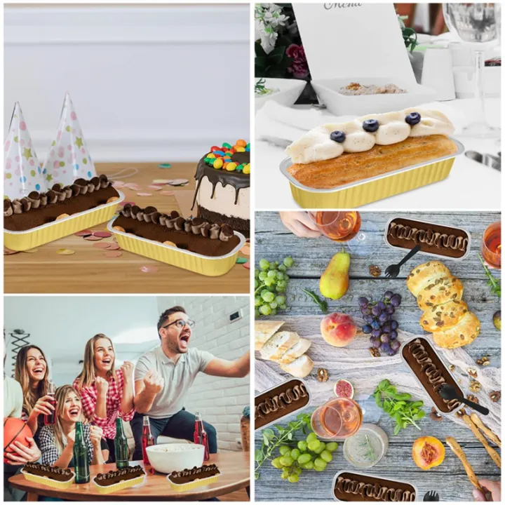 FORIDE%2050PCS%20Disposable%20Aluminum%20Baking%20Cups%20Mini%20Loaf%20Pans%20Rectangle%20Muffin%20Tins%20Mini%20Narrow%20Cake%20Pans%20for%20Party%20-%20Image%204