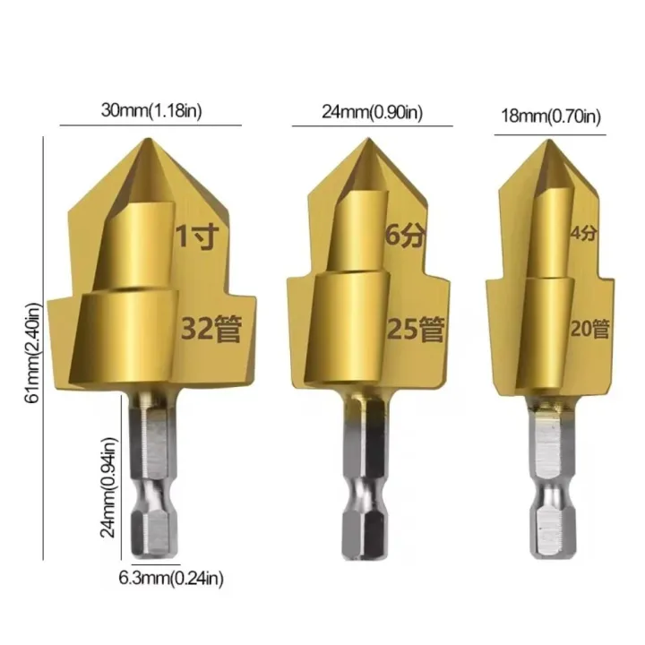 High%20Quality%20Upgraded%20Three%20Blade%20PPR%20Lifting%20Drill%20Bit%20Hexagon%20Shank%2020/25/32mm%20Step%20Drill%20Water%20Pipe%20Connection%20Tool%20Drilling%20Tools%20Set%20Water%20Pipe%20Expander%20-%20Image%202