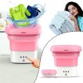 LSW 6.5L Portable Small Foldable Washing Machine with Spin Dryer For Socks Underwear Panties Washer Household Mini Washing Machine. 