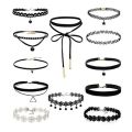 WKOUD 22Pcs Choker Set Black Chokers Necklaces For Women Velvet Choker Necklaces Girls Classic Choker Henna Layered Necklace. 