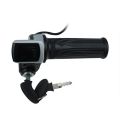 Bike Twist Throttle for Electric Bike Throttle 48V Gas Handle Throttle LCD Display Lock Key. 