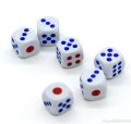 10PCS Dices 12mm Plastic White Gaming Dice Standard Six Sided Decider Birthday Parties Board Game Leisure and entertainment. 